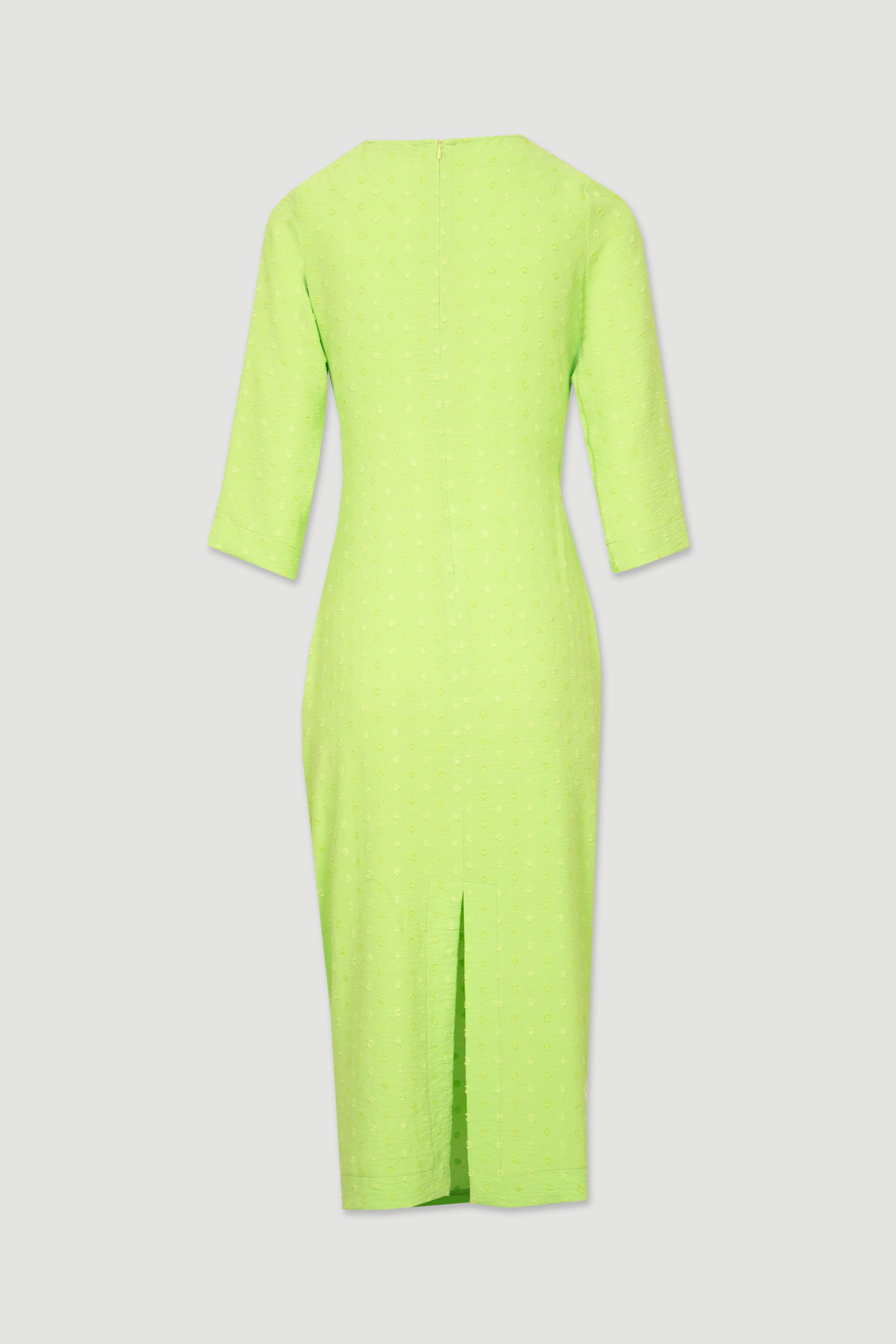 Vestido texturizado verde