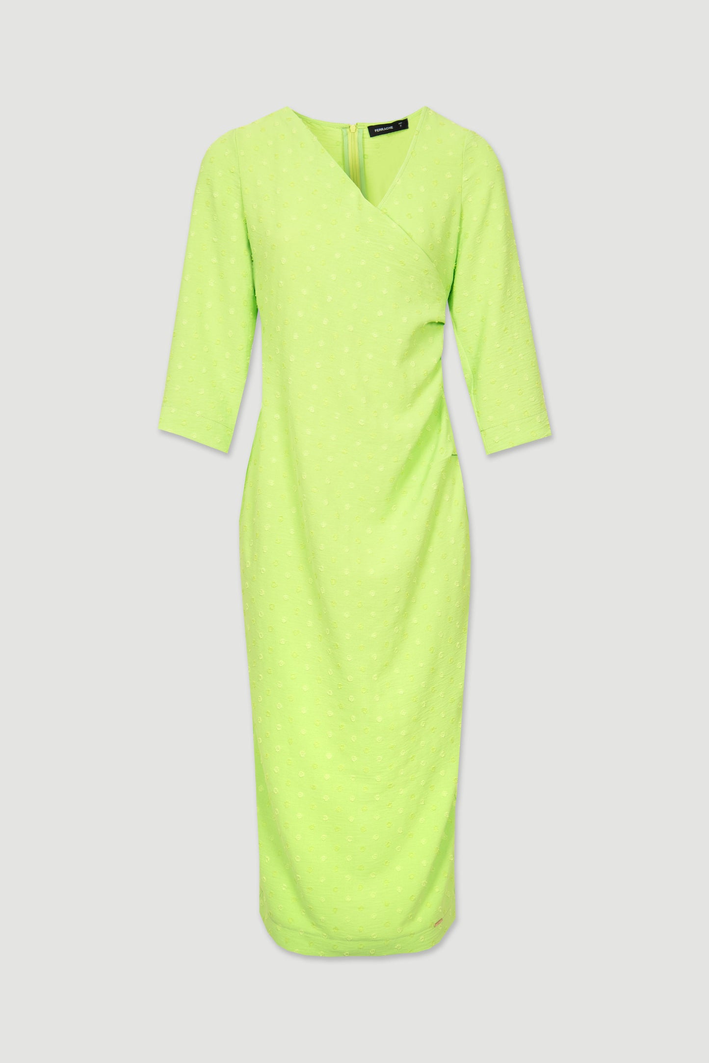 Vestido texturizado verde