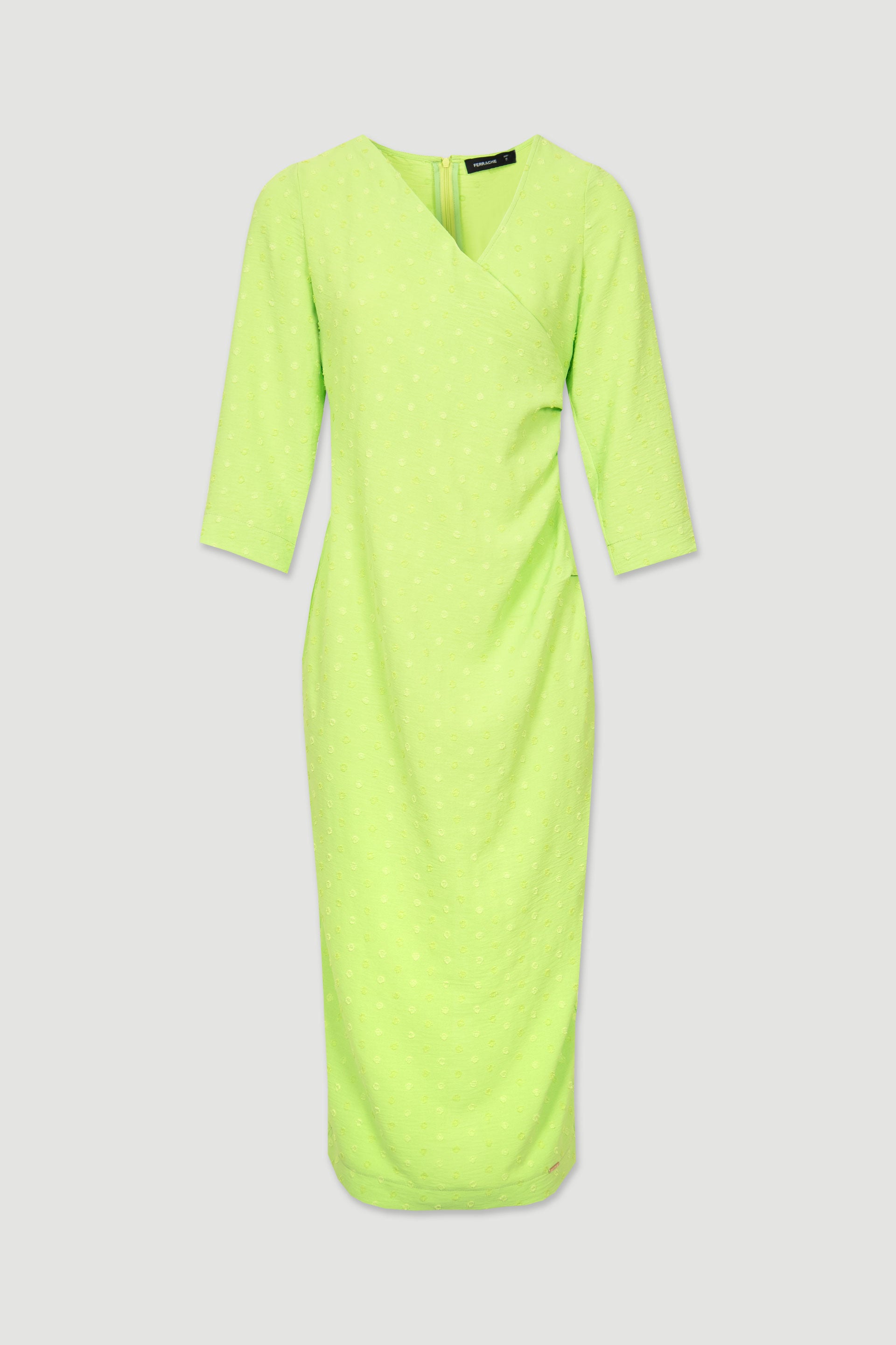 Vestido texturizado verde