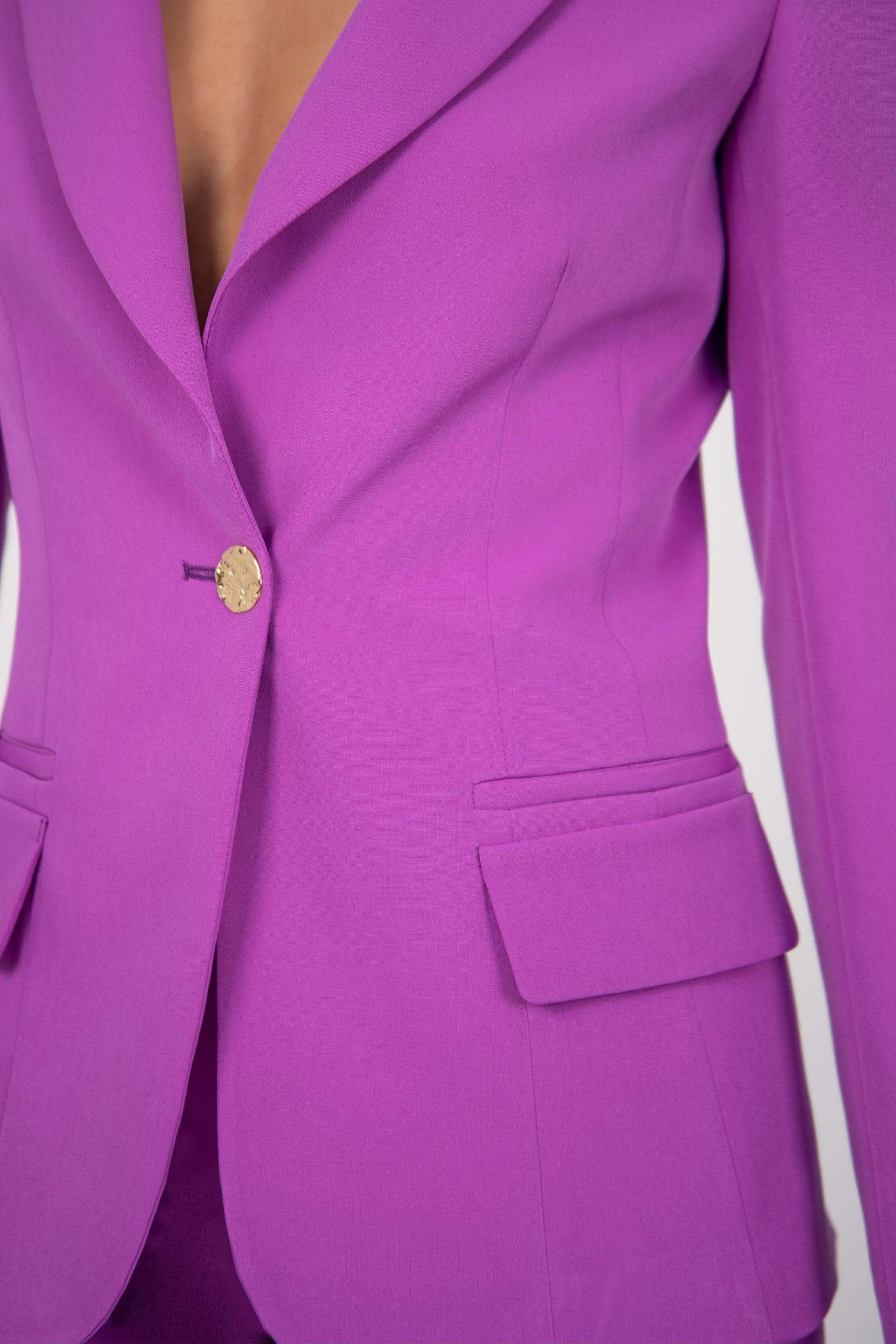 Blazer cintado violeta - Styling Moda