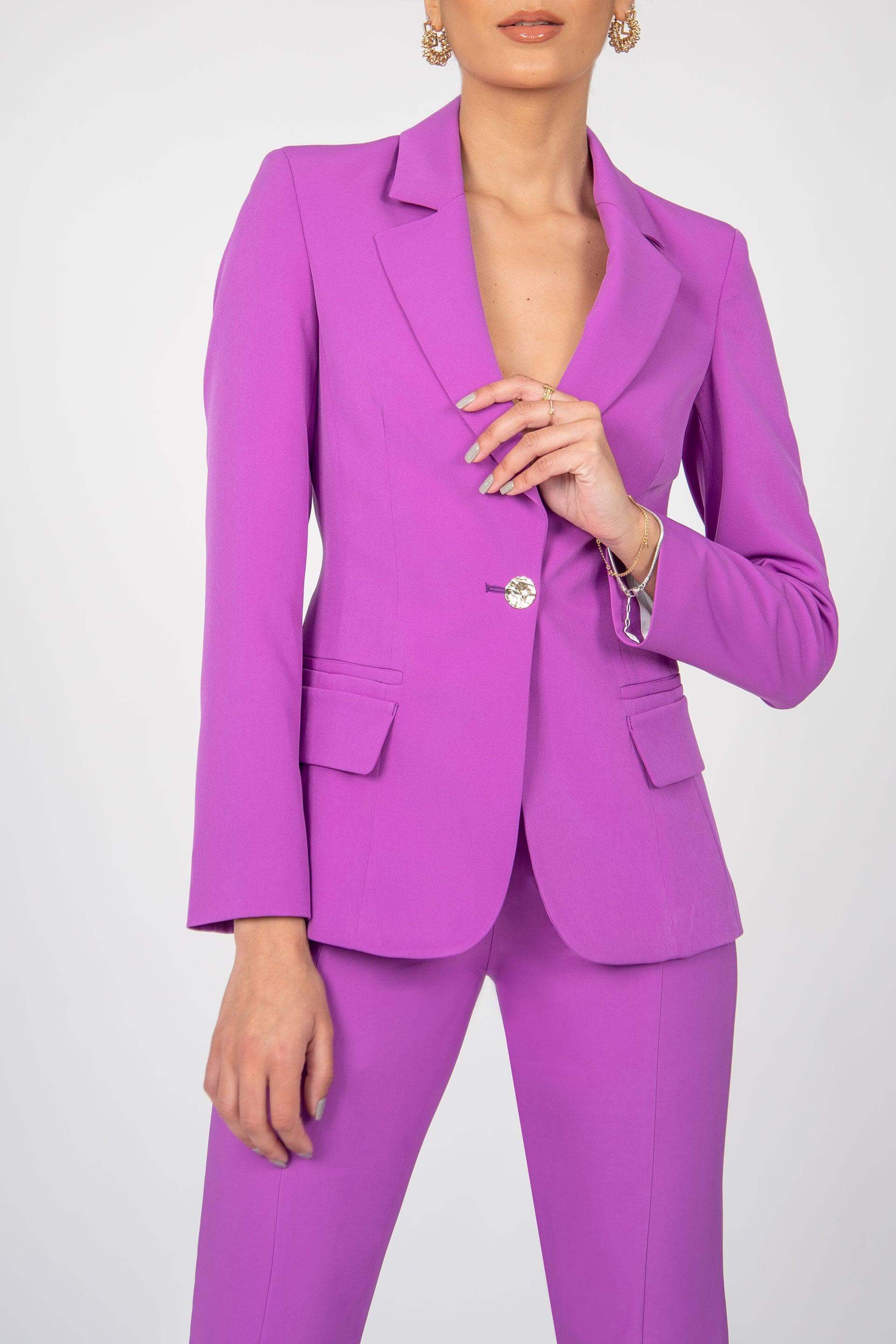 Blazer cintado violeta - Styling Moda