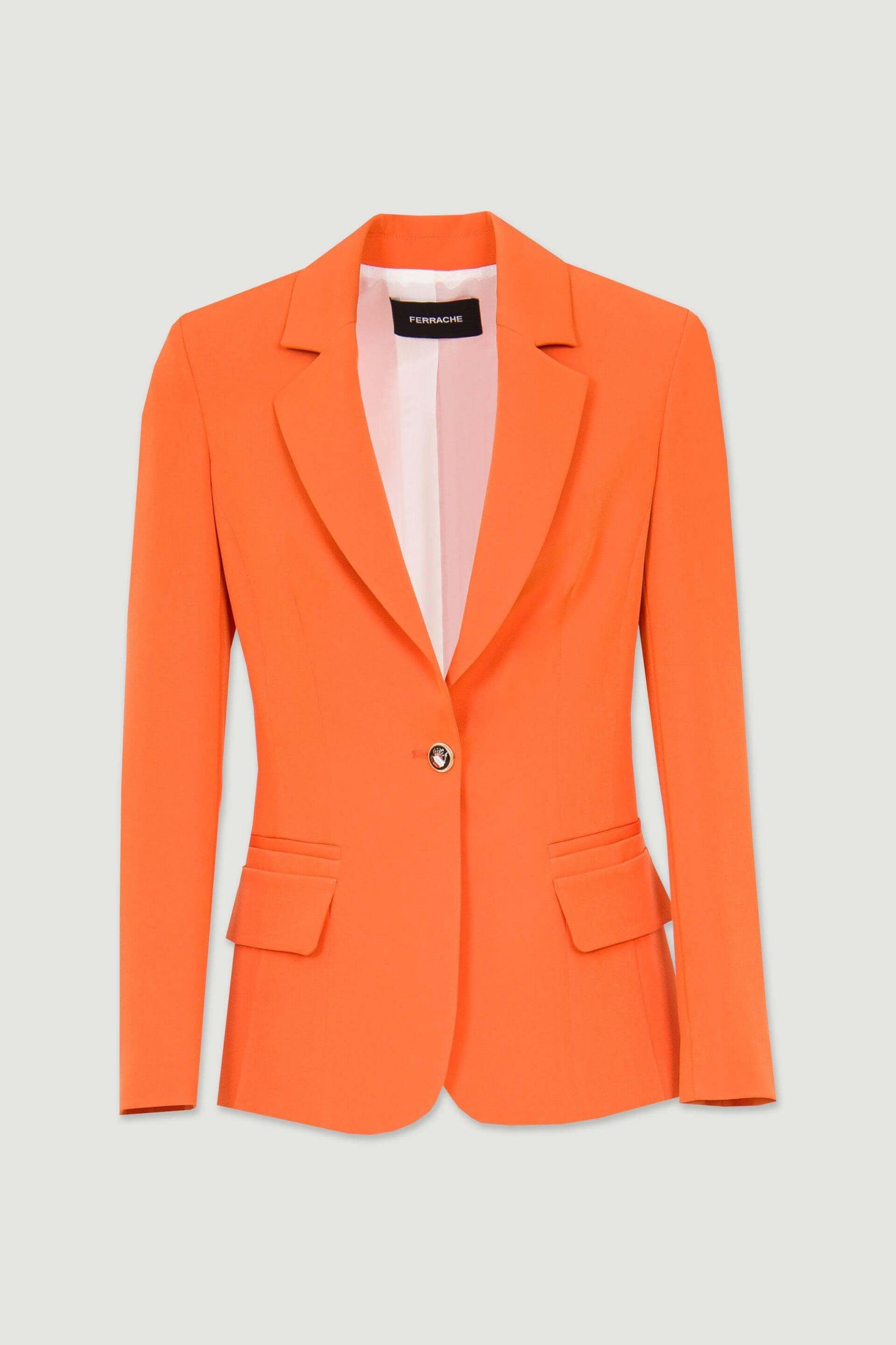 Blazer cintado laranja - Styling Moda