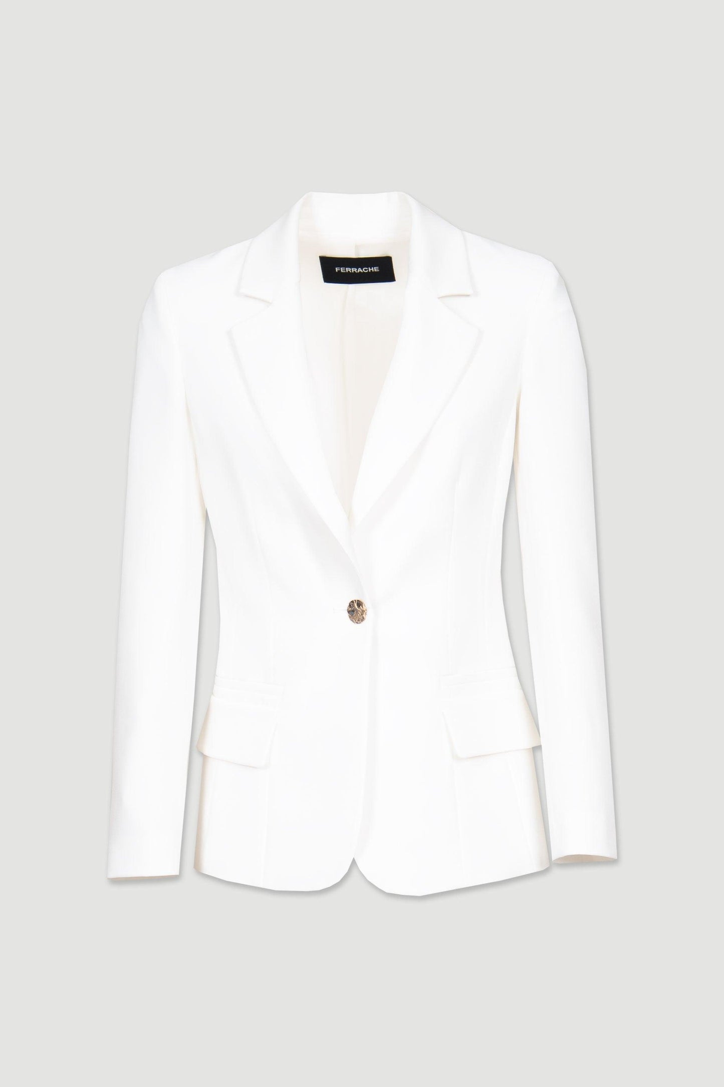 Blazer cintado branco - Styling Moda