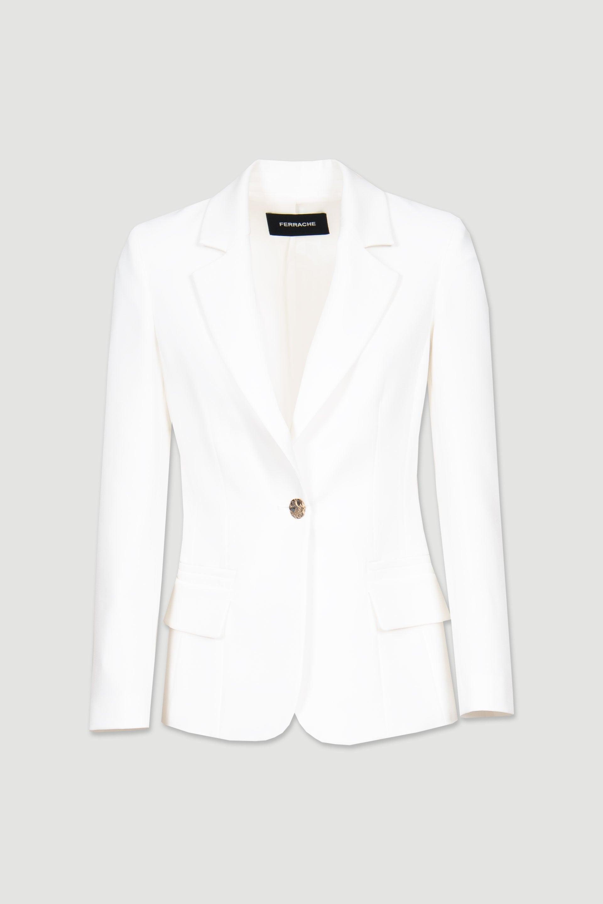 Blazer cintado branco - Styling Moda