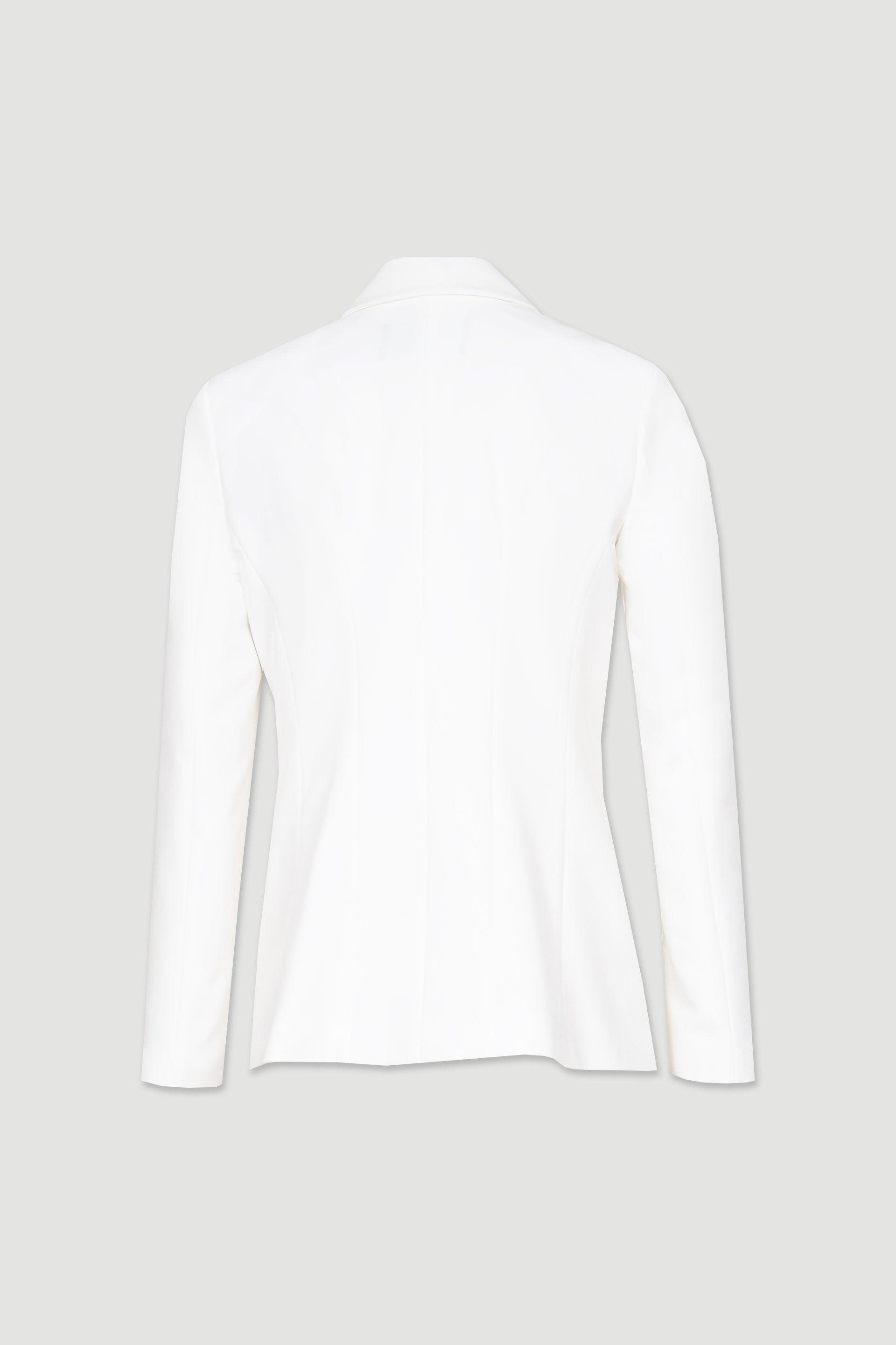 Blazer cintado branco - Styling Moda