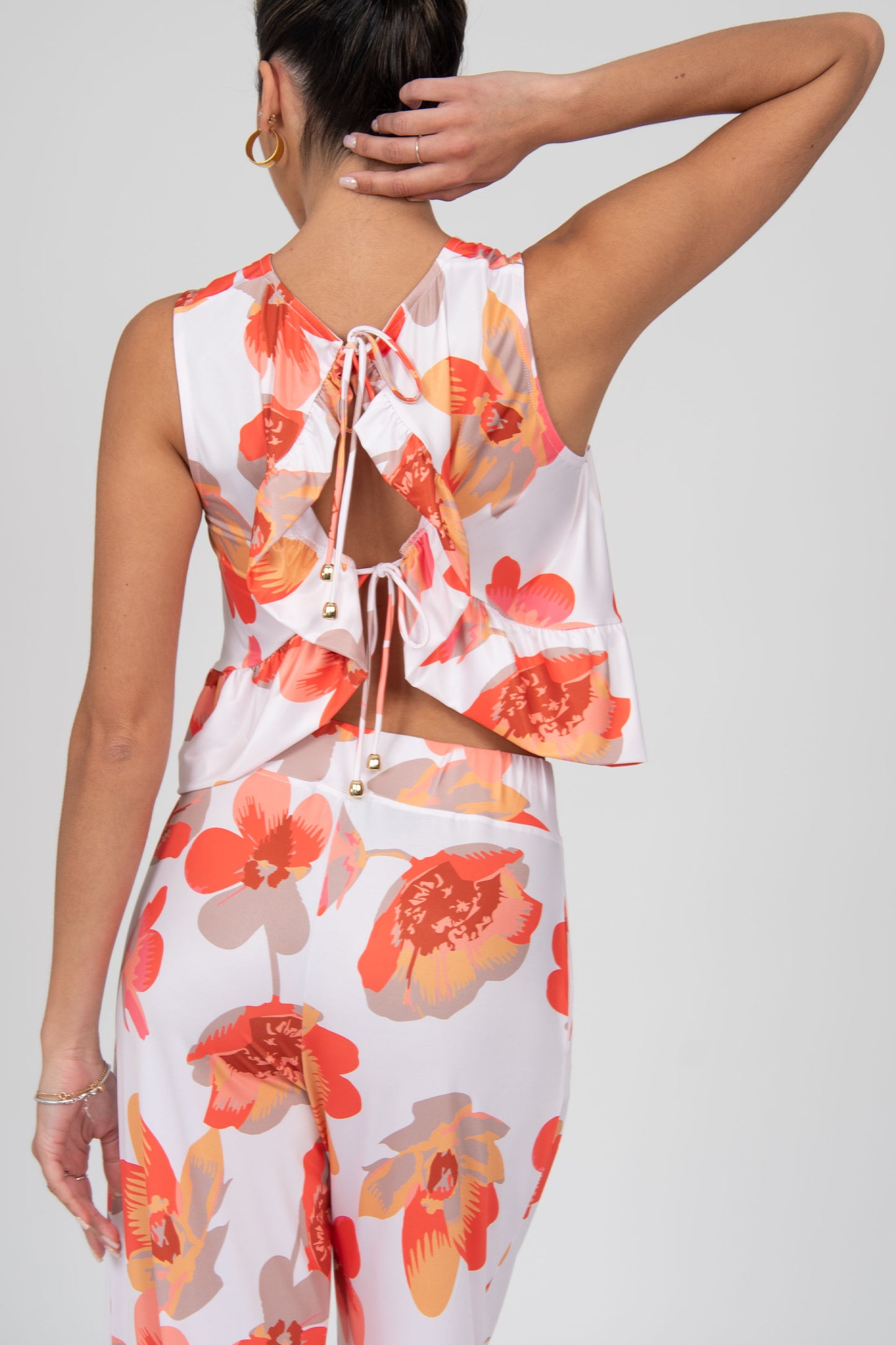 Top estampado laranja