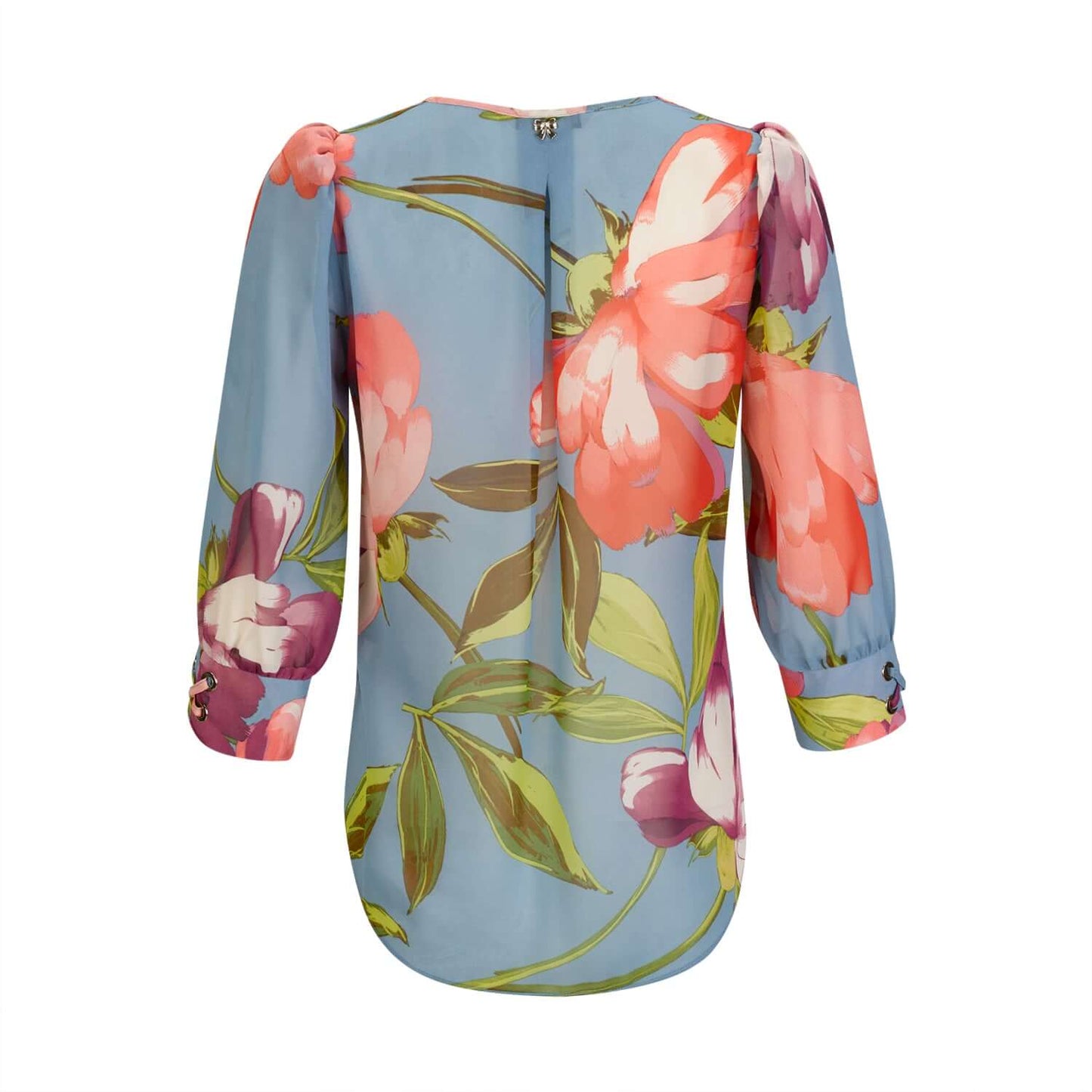 Blusa decote em bico estampada