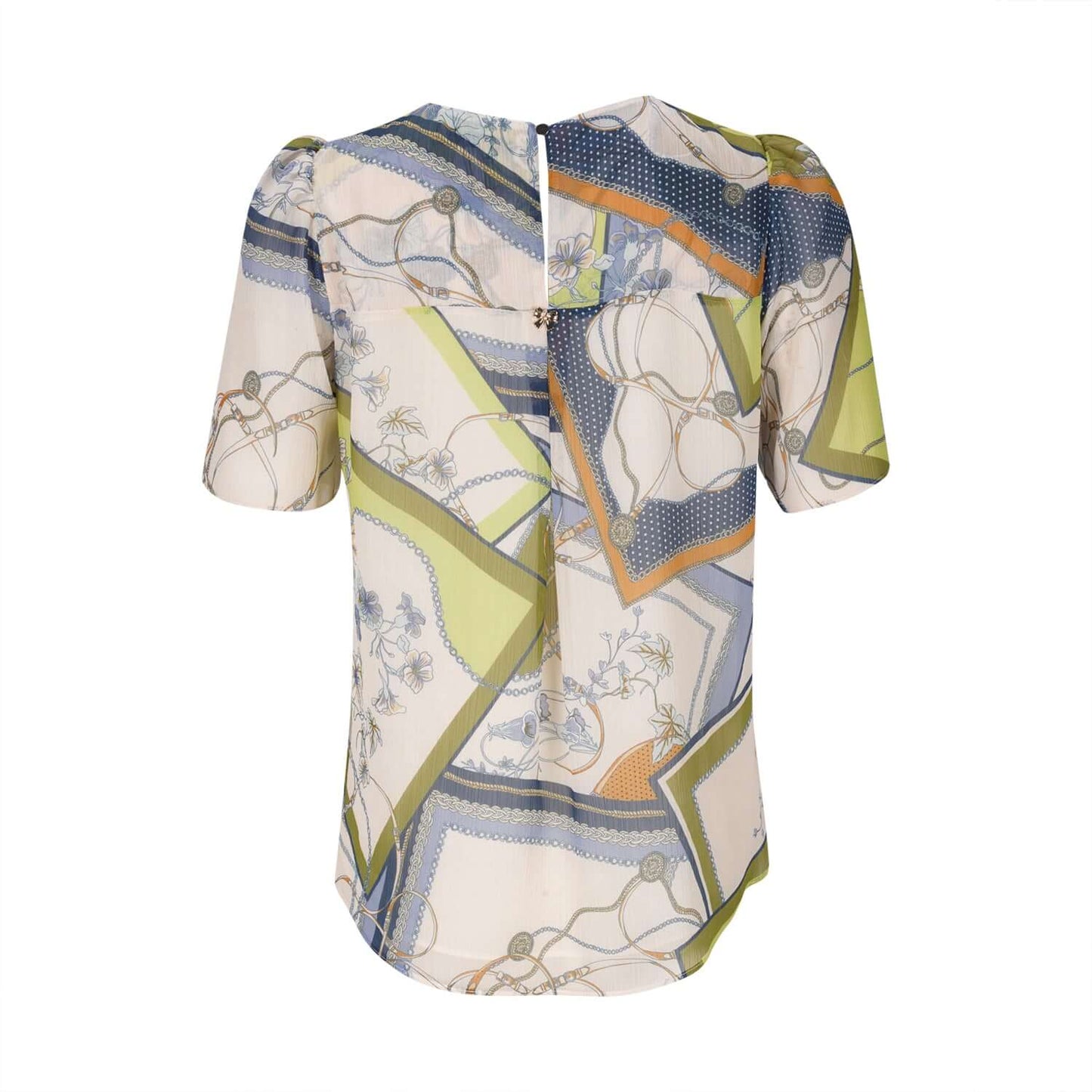 Túnica estampada com aplicação