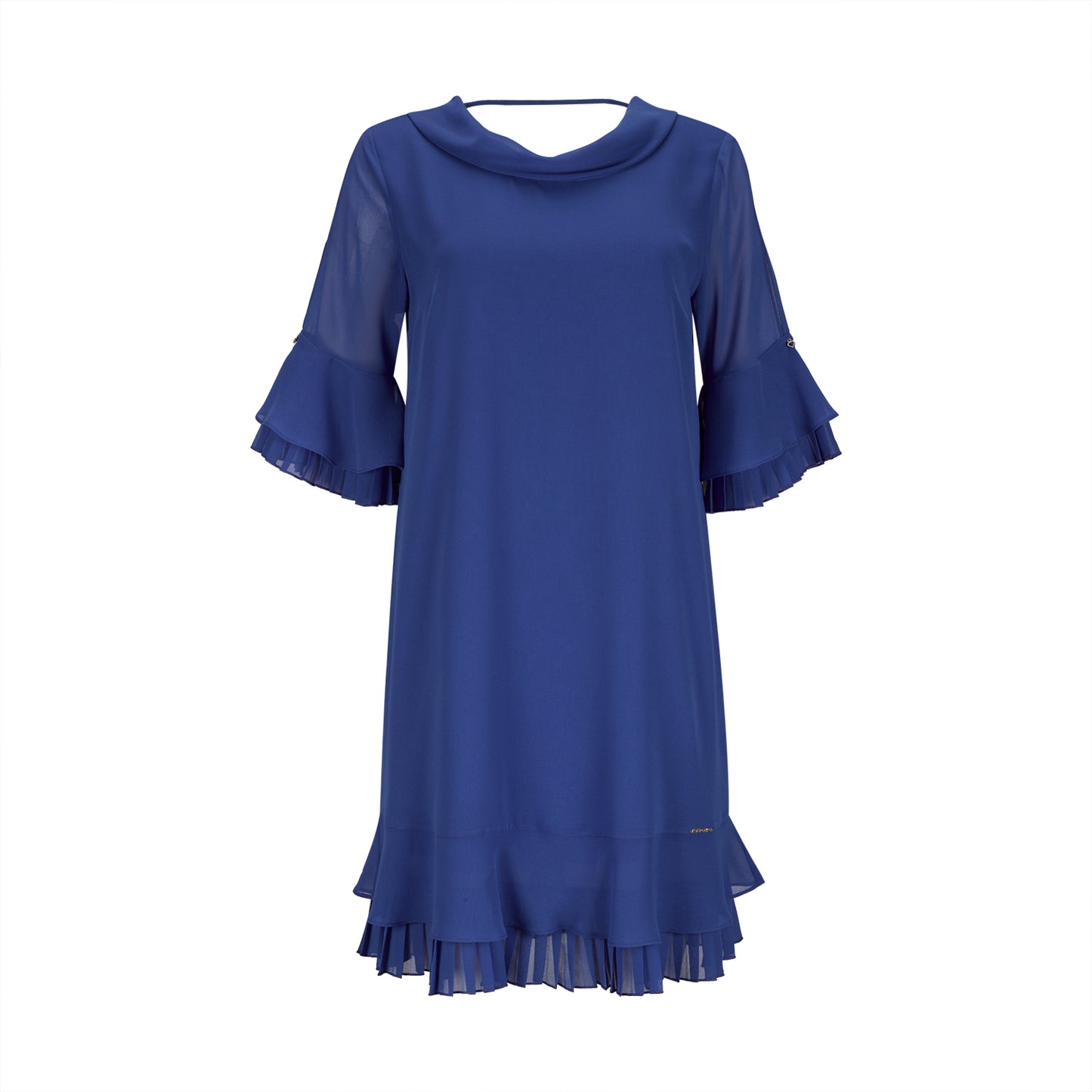 Vestido com folhos