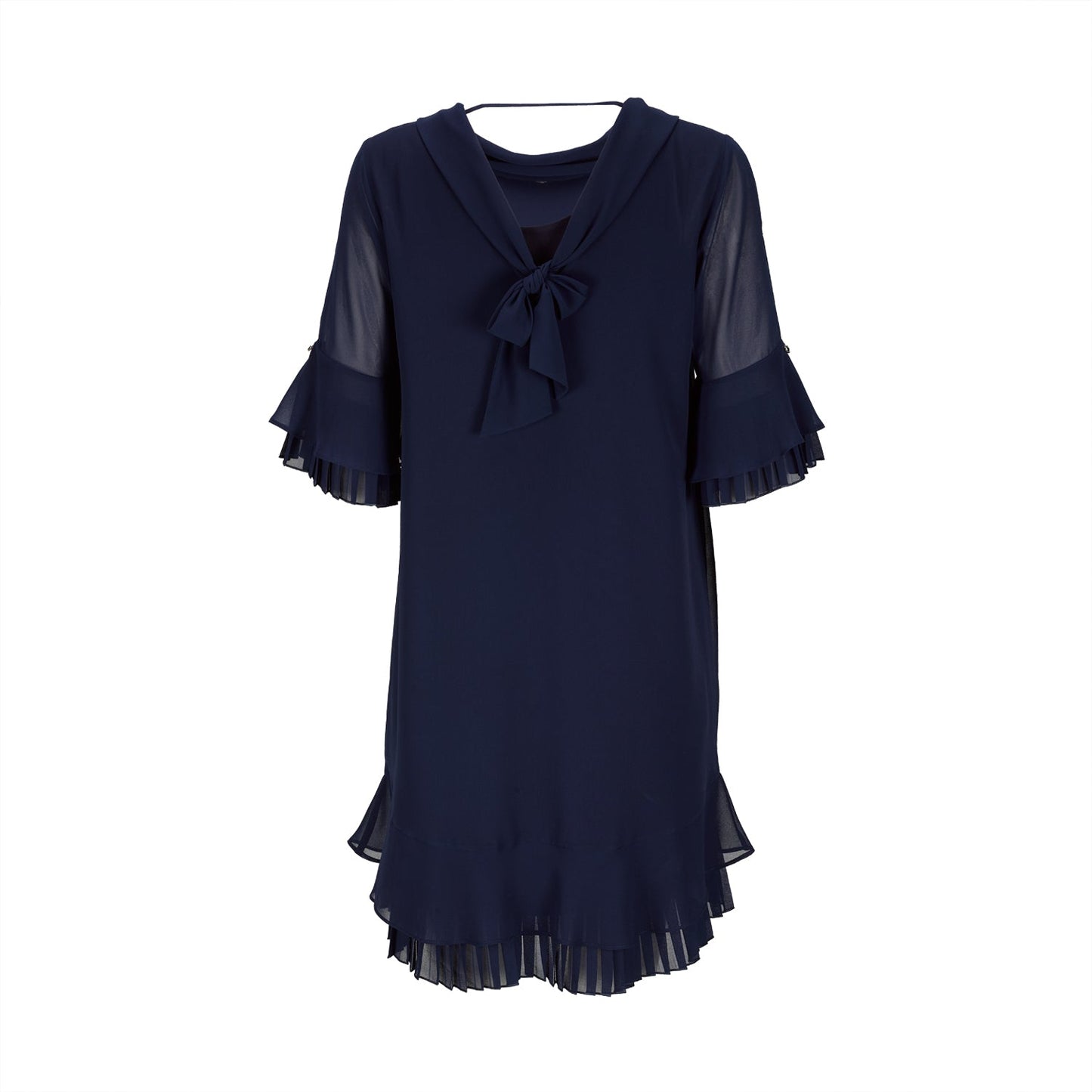 Vestido com folhos