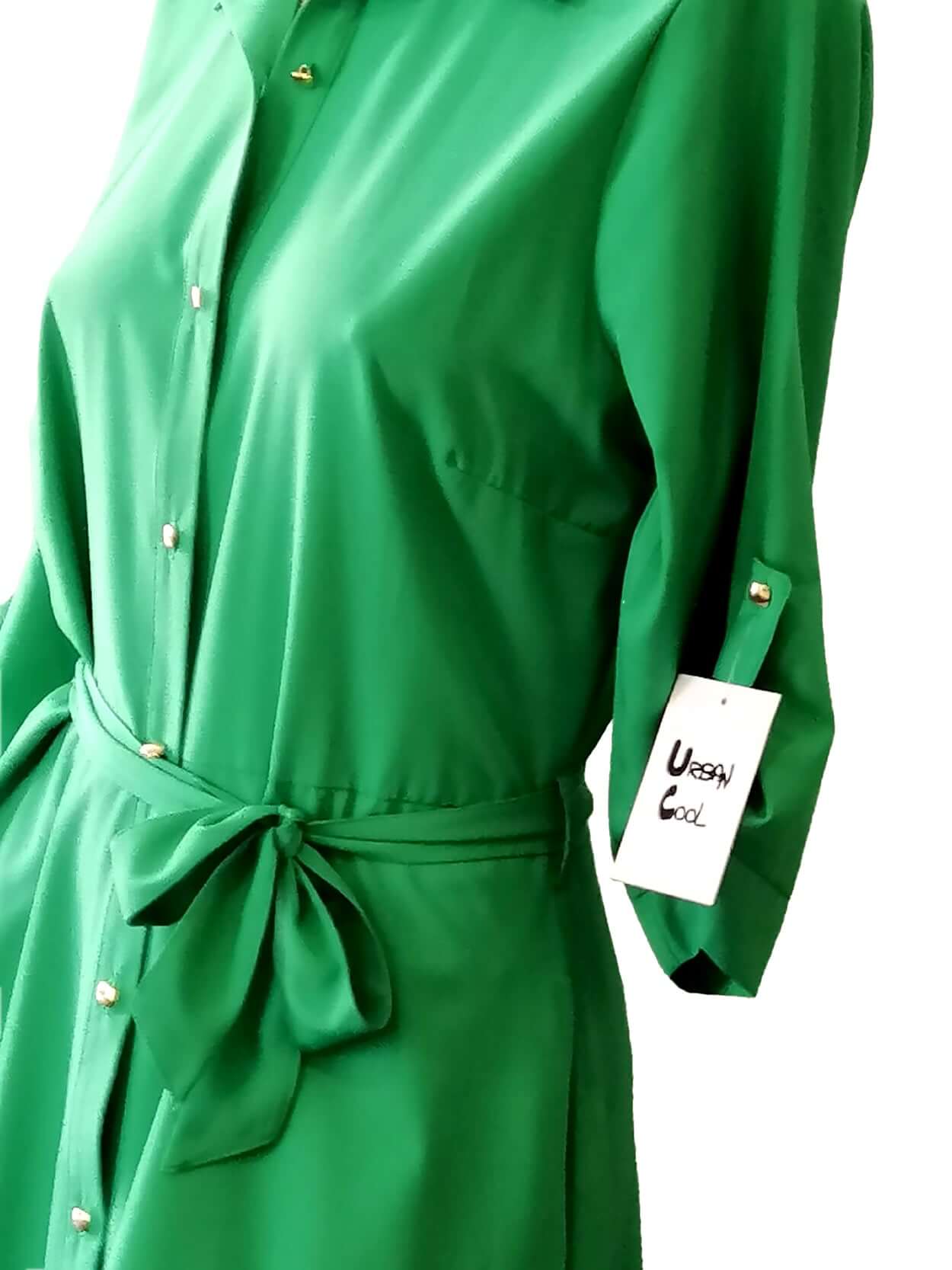 Vestido camiseiro verde