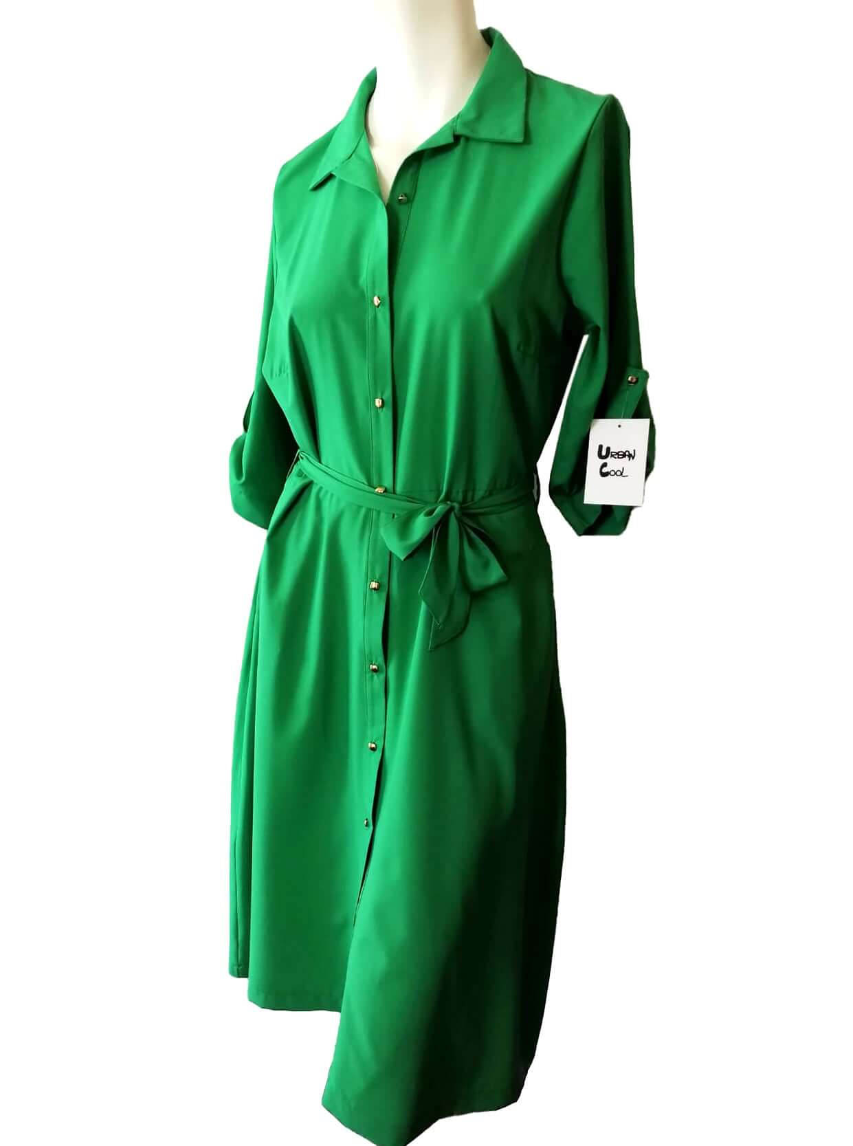 Vestido camiseiro verde