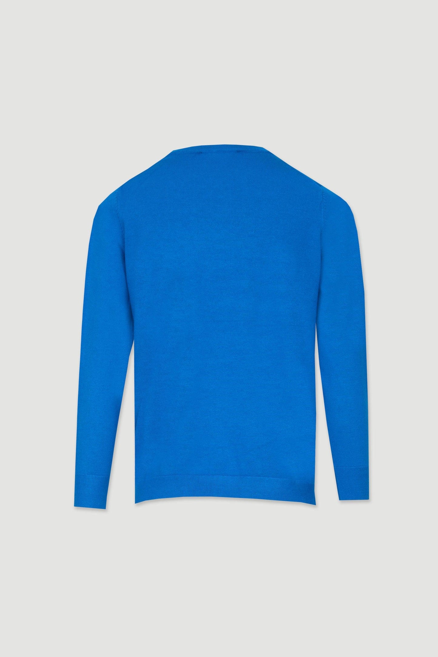 Camisola de malha azul - Styling Moda